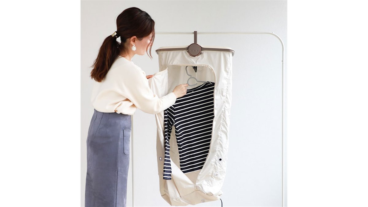 スリーアール、コンパクトに折りたためる衣類乾燥機「ぽけどらい