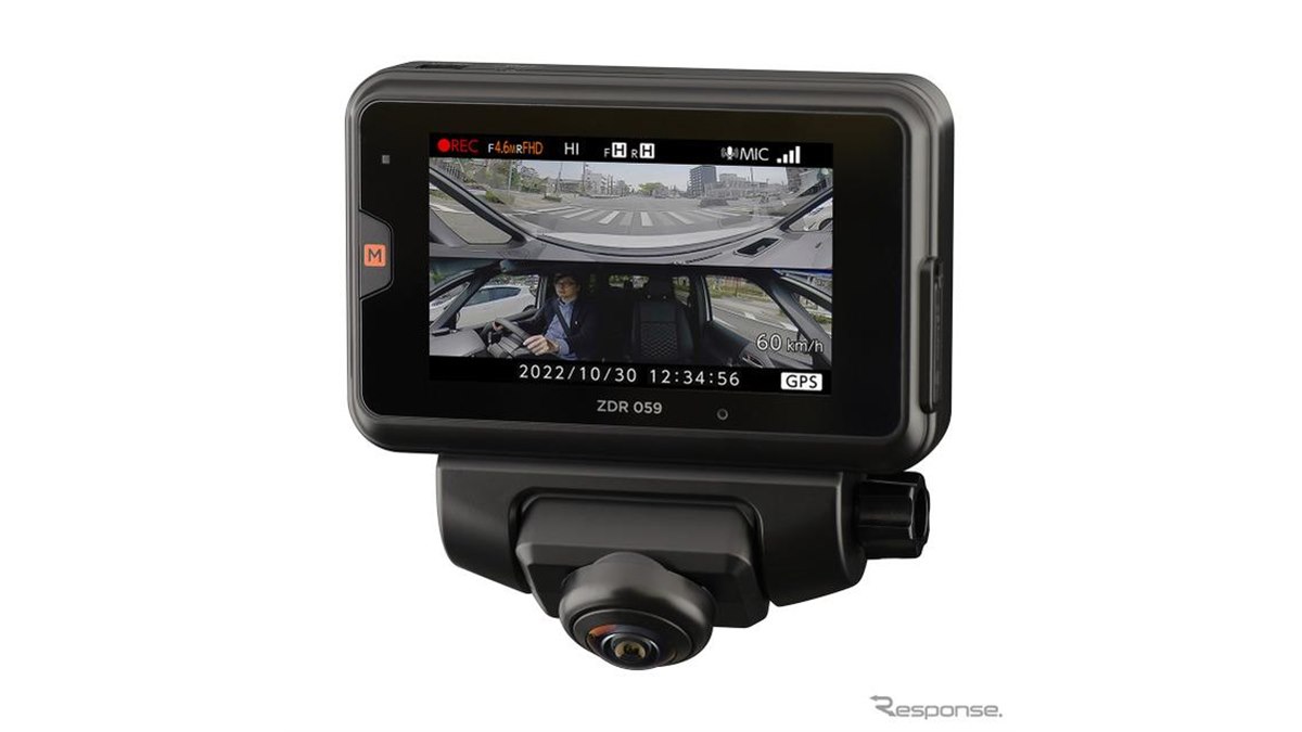 【美品】COMTEC ZDR059 360度カメラ+リアカメラ+通信にも対応 コムテック（Comtec） ZDR059 ドライブレコーダー 360°カメラ+リア