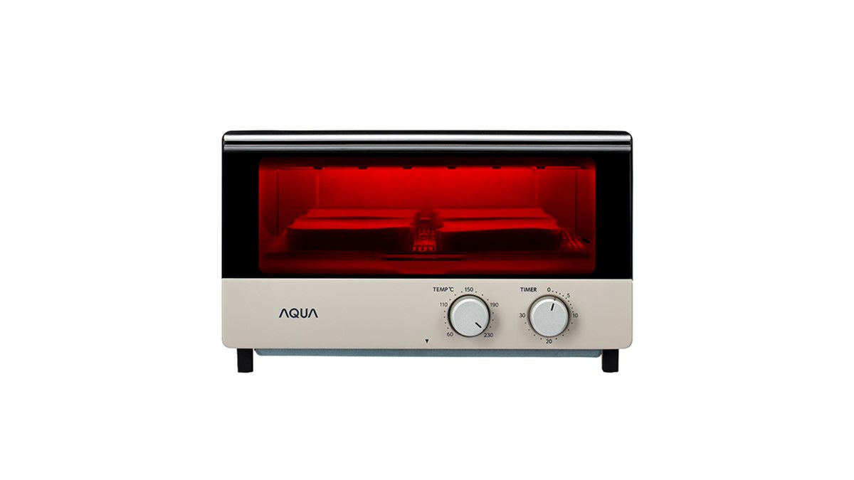 AQUA、遠赤外線ヒーター2本を搭載した4枚焼きトースター「AQT-WS14N