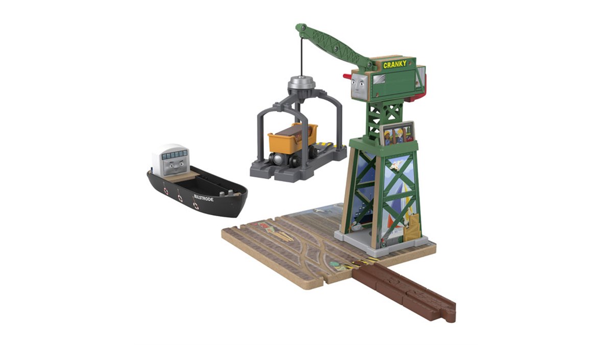 きかんしゃトーマス」クランキーとごっこ遊びができるプレイセットが 