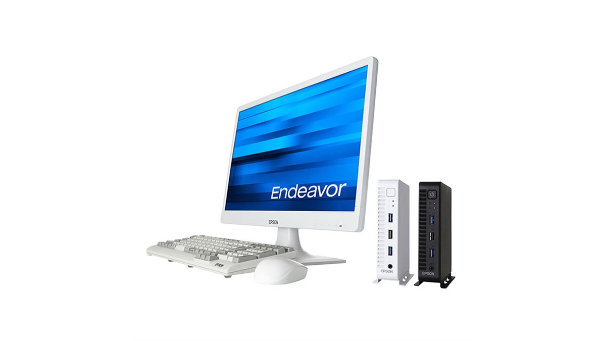 ミニデスクトップPC　EPSON　ST55E　本体のみ エプソン、再生プラスチックを使用した小型PC「Endeavor ST55E