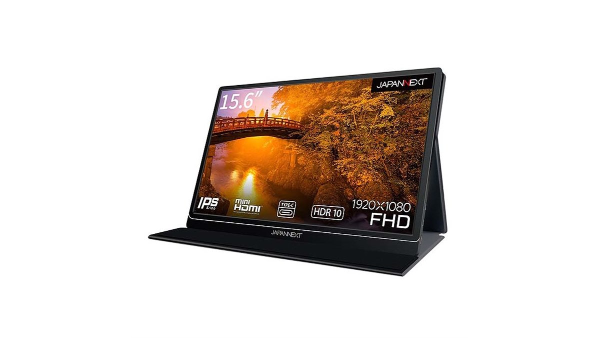 JAPANNEXT、USB Type-C接続の15.6型モバイル液晶「JN-MD-IPS1564FHDR