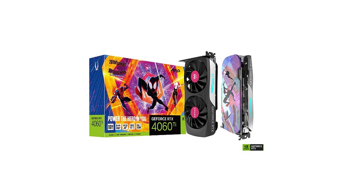 ZOTAC、スパイダーマン仕様バックプレートを装着できるビデオ