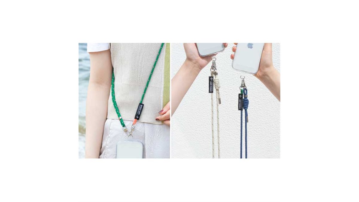 濡れてもすぐ乾く素材を採用したスマホショルダーストラップ - 価格.com