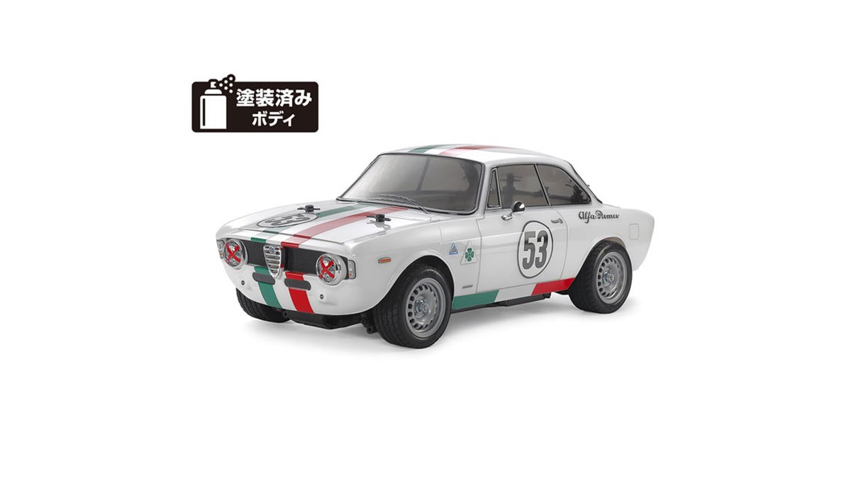 タミヤ、ドリフトカー・アルファロメオ、前輪駆動車 タミヤ、ドリフトカー・アルファロメオ、前輪駆動車
