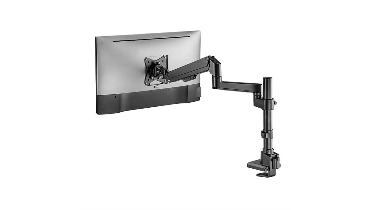 グリーンハウス、C型クランプを採用したガススプリング式モニター