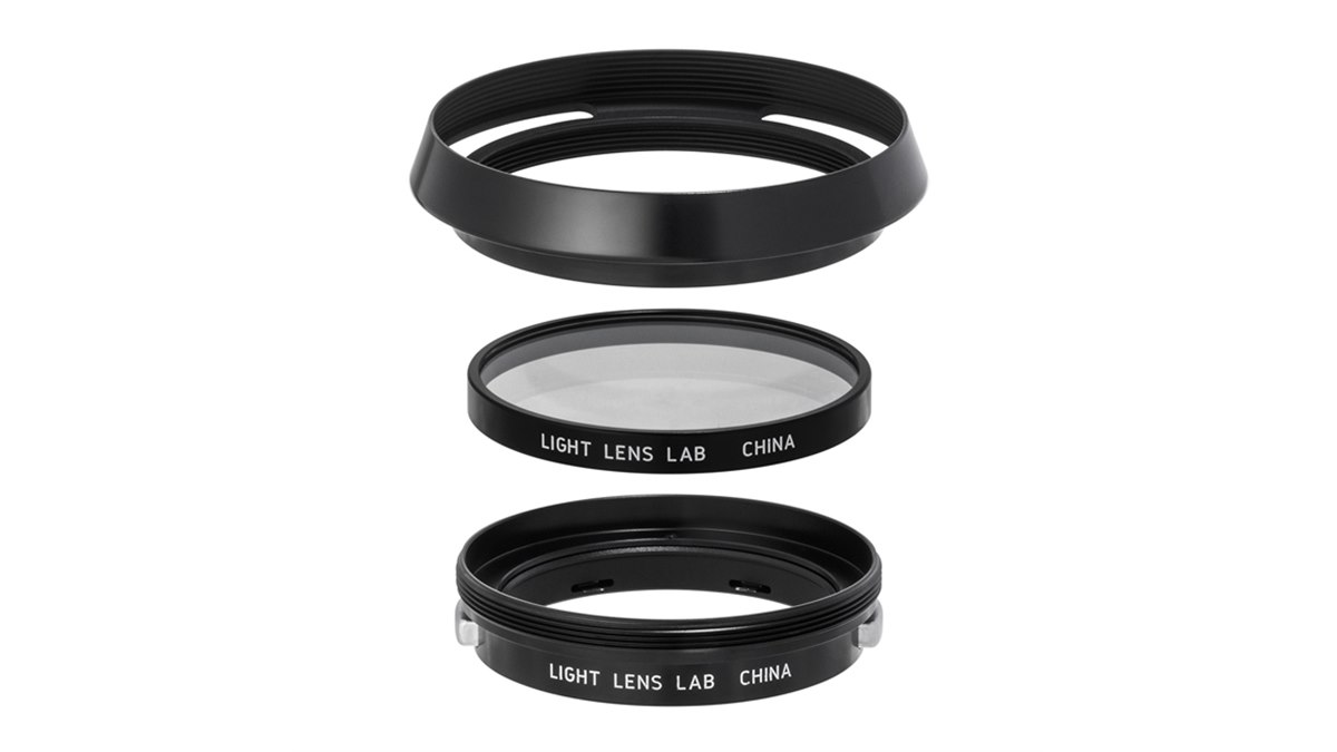 レンコン（エルマリート+レンズフィルター+レンズフード） LIGHT LENS LAB、UVフィルター内蔵の金属製レンズフード「L