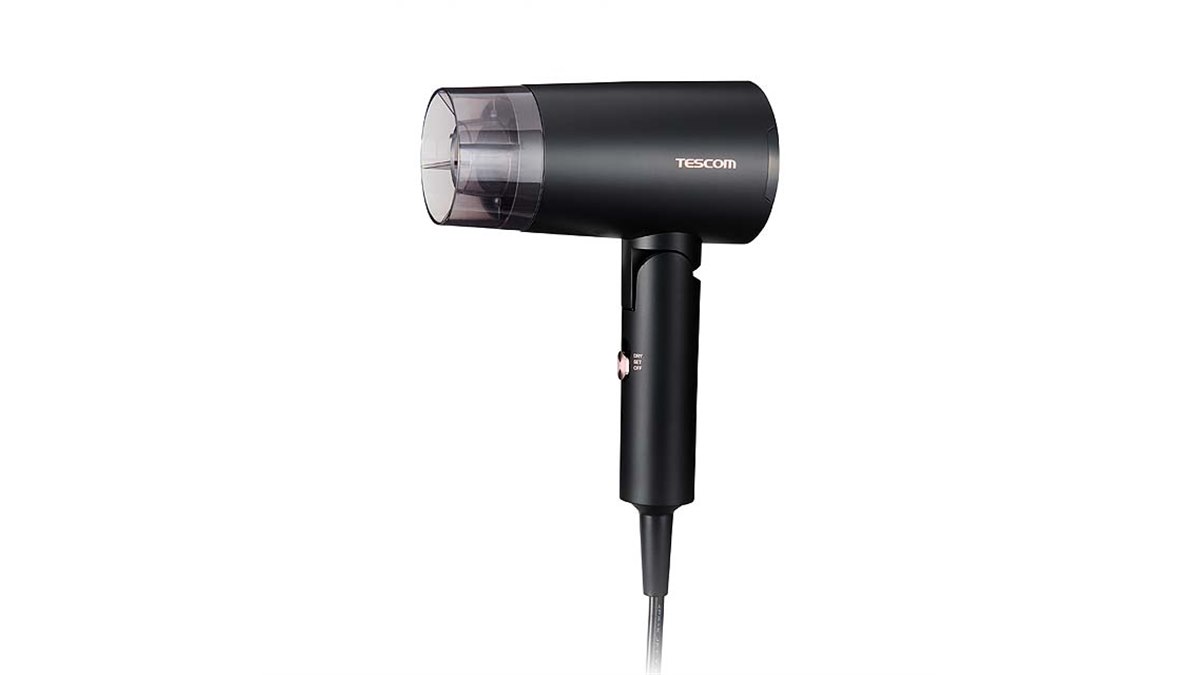 テスコム、風量1.4m3/分にアップした海外対応ヘアドライヤー「TD565A