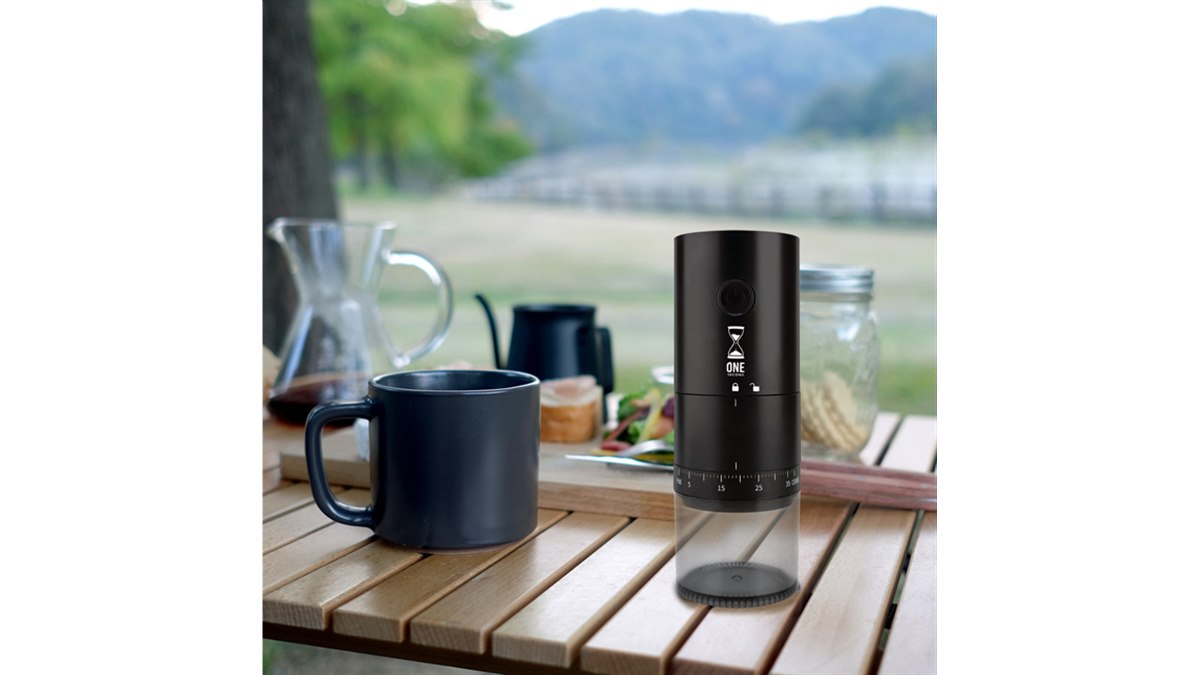 38段階で粒度調整できる充電式「リンクス 電動コーヒーミル