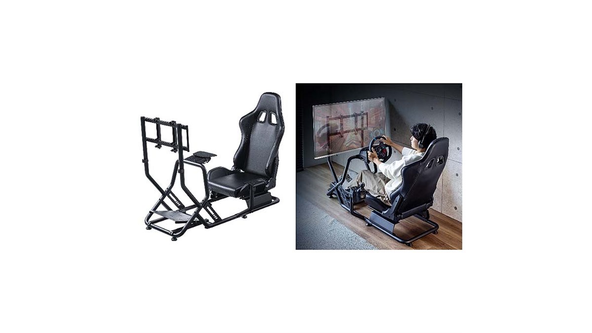 サンワ、リクライニング機能付きレーシングコックピット - 価格.com