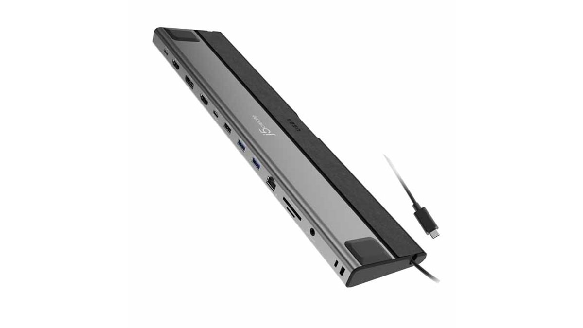 j5create、ノートPCの下に敷いて使用できる「12in1 USB4 j5create、ノートPCの下に敷いて使用できる「12in1 USB4