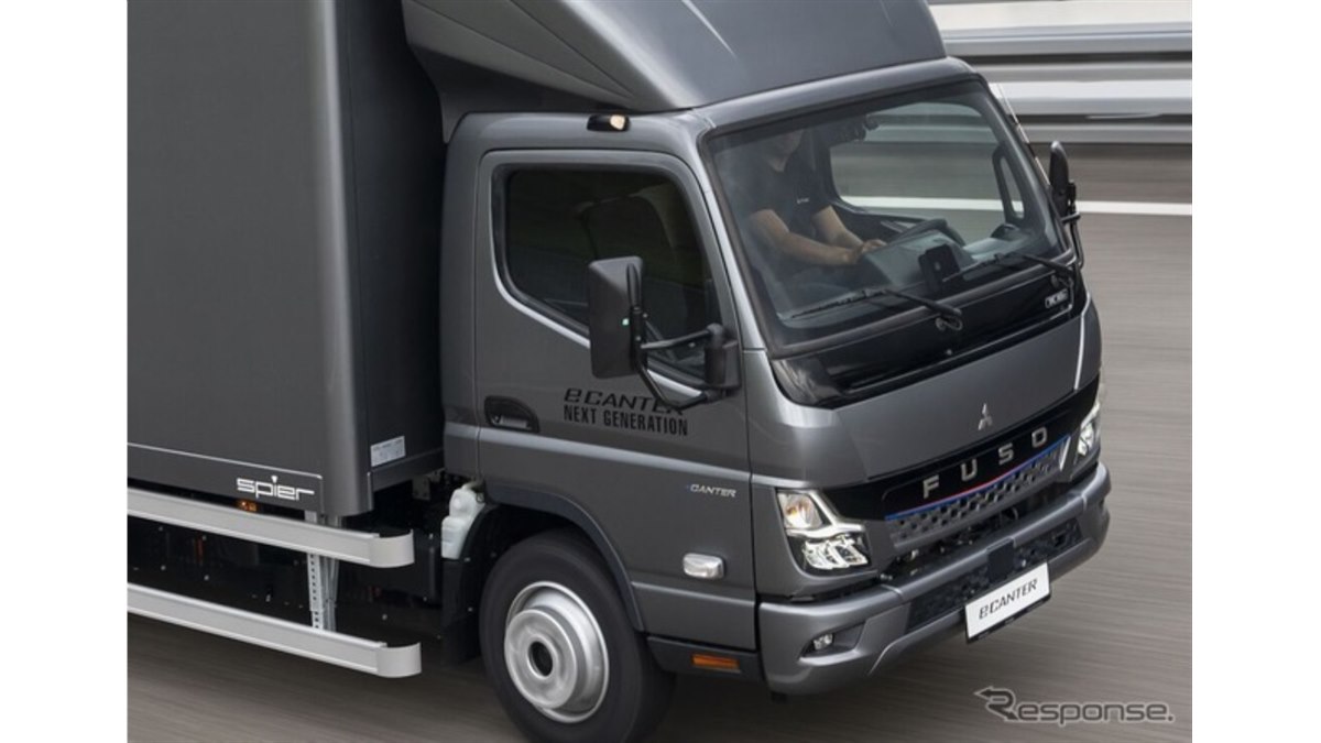 三菱ふそう『eキャンター』新型、全長6.2m・8.55tモデルを初公開 - 価格.com