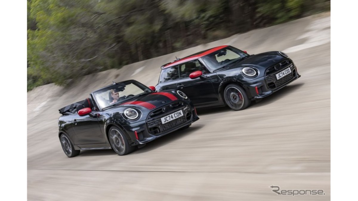 MINIハッチバックとコンバーチブル「JCW」に改良新型、231馬力