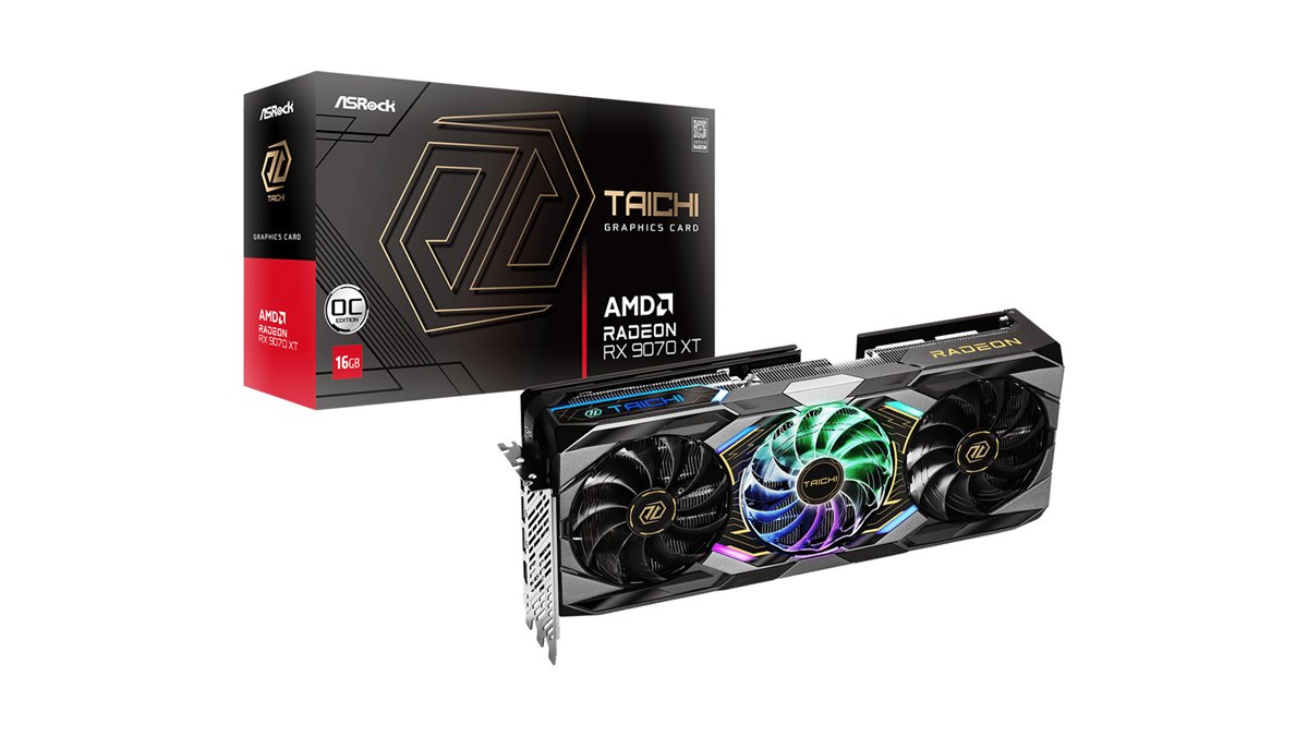 グラフィックボード・グラボ・ビデオカード ASRock Radeon RX 9070 XT Steel Legend ASRock、「Radeon RX 9070 XT」搭載ビデオカードのブラック