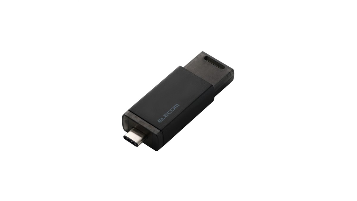エレコム、キャップ紛失の心配がないノック式を採用したUSB Type-C接続