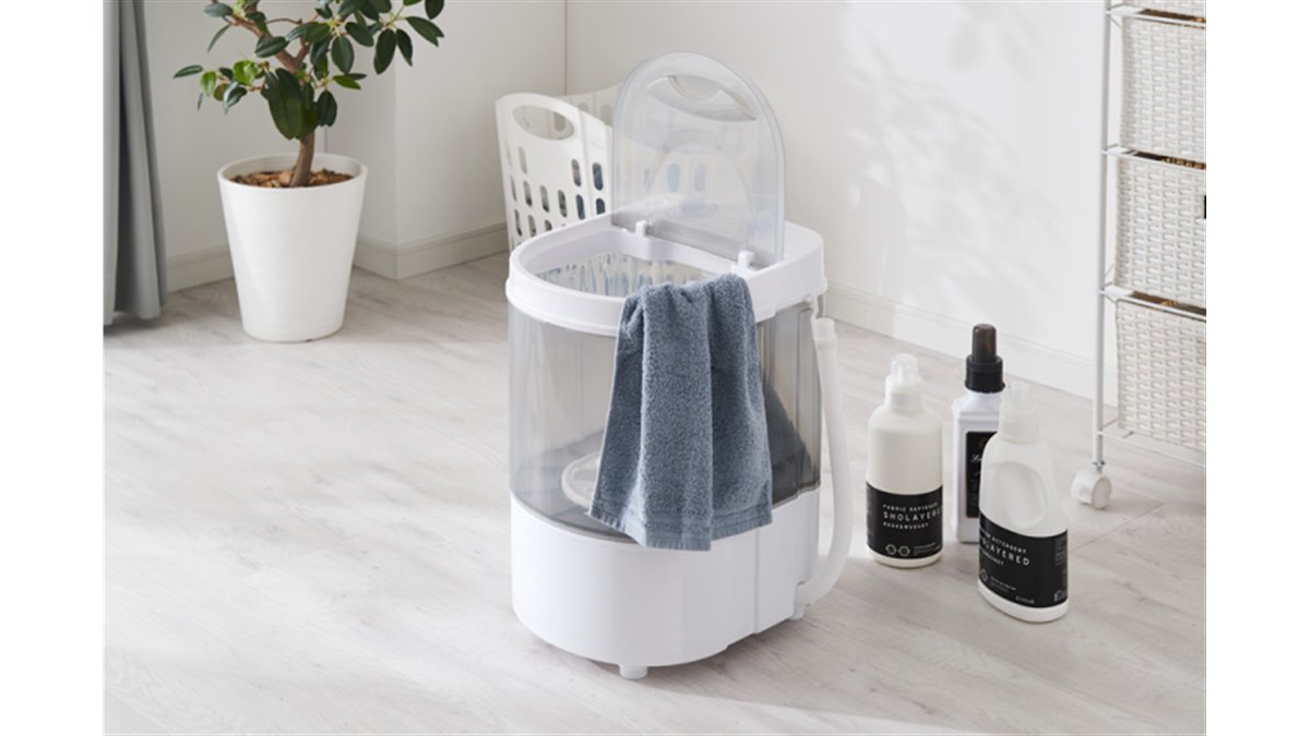 simplus、2kgの洗濯容量と水切り機能を採用した「小型洗濯機 SP-NWMN01