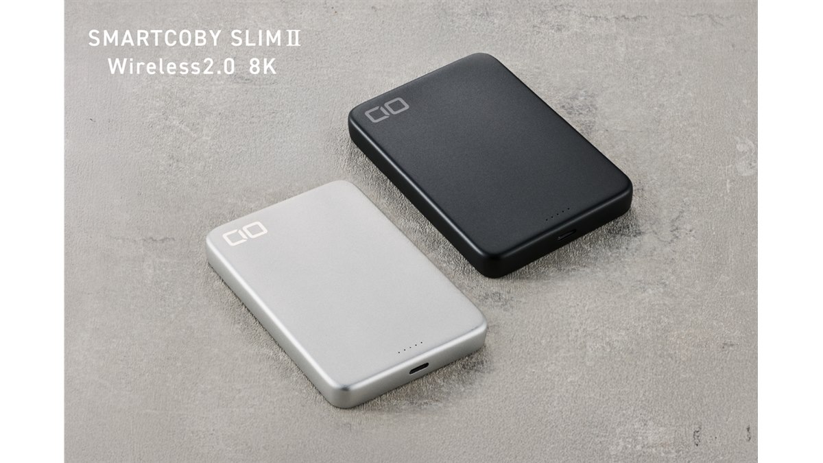 CIO、スマホ約1回分8000mAhのQi2モバイルバッテリー「SMARTCOBY SLIMII