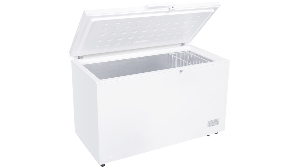 MAXZEN、2台目に便利な371Lの上開き冷凍庫「MF371HM01WH