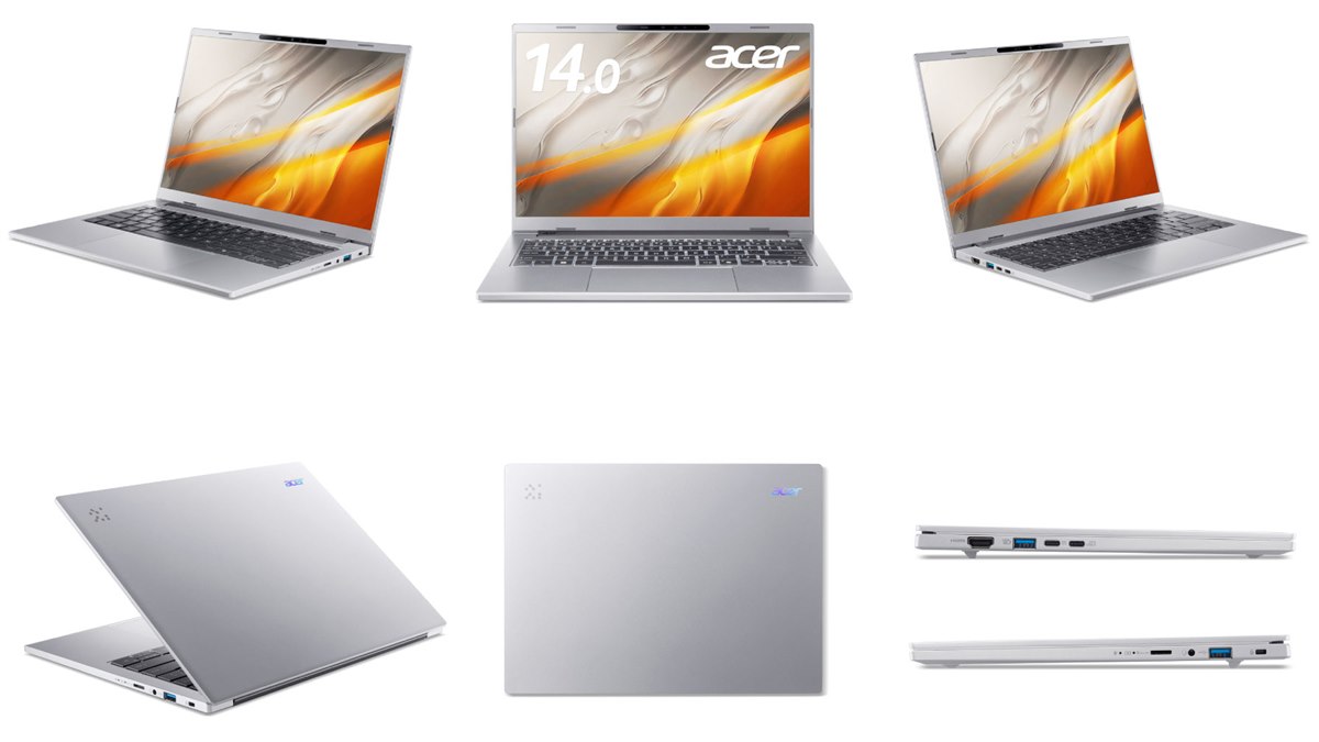 エイサー、最大約18.5時間駆動する14型WUXGAノートPC「A14-61M-F56Y