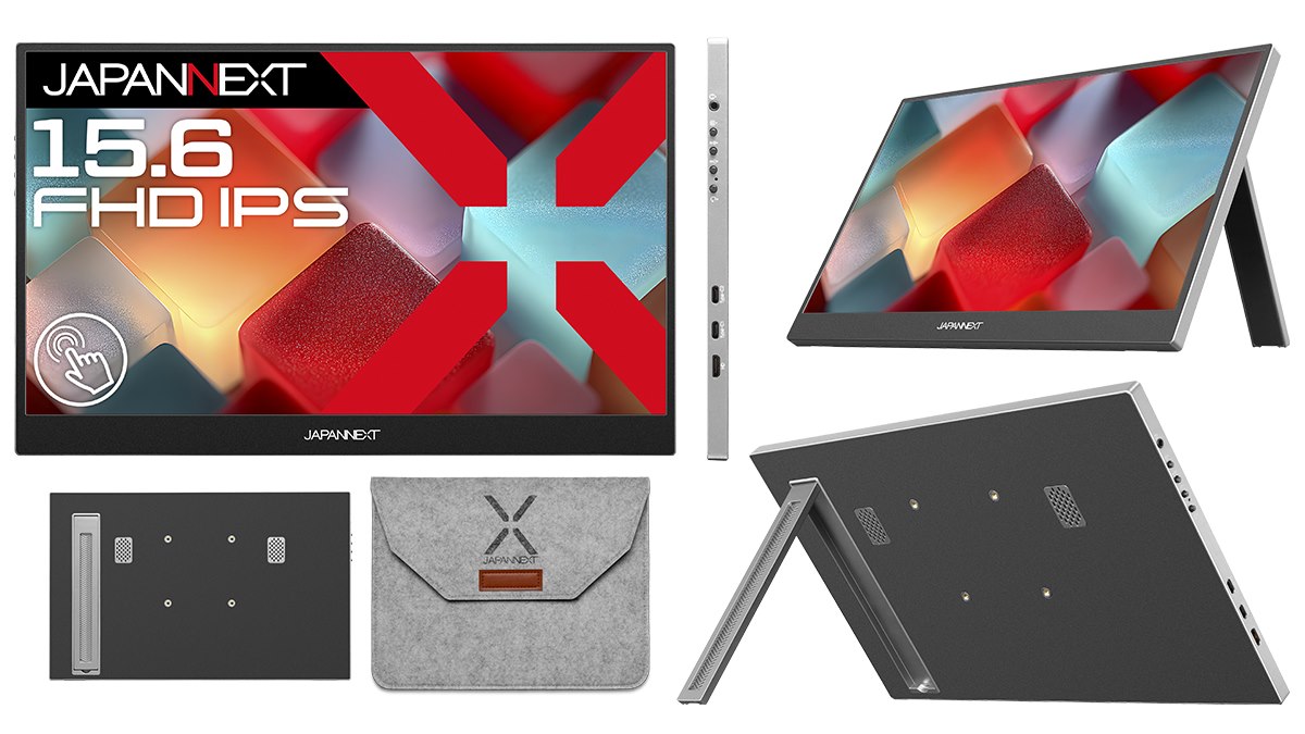 JAPANNEXT、10点マルチタッチ対応の15.6型モバイルモニター「JN-MD