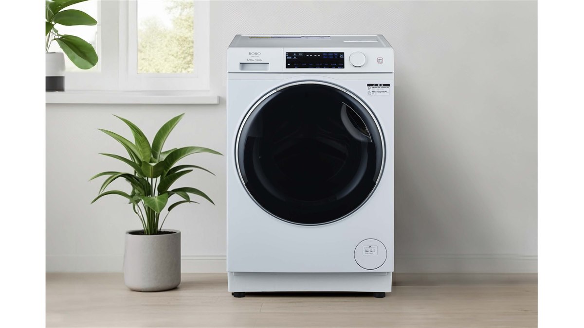 ヤマダ、ヒートポンプを採用した洗濯12kg/乾燥6kgのドラム式洗濯乾燥機