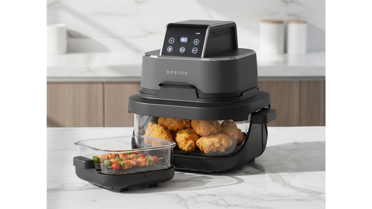 EPEIOS、調理ユニットとボウルが分離し揚げも焼きも可能な「ガラス