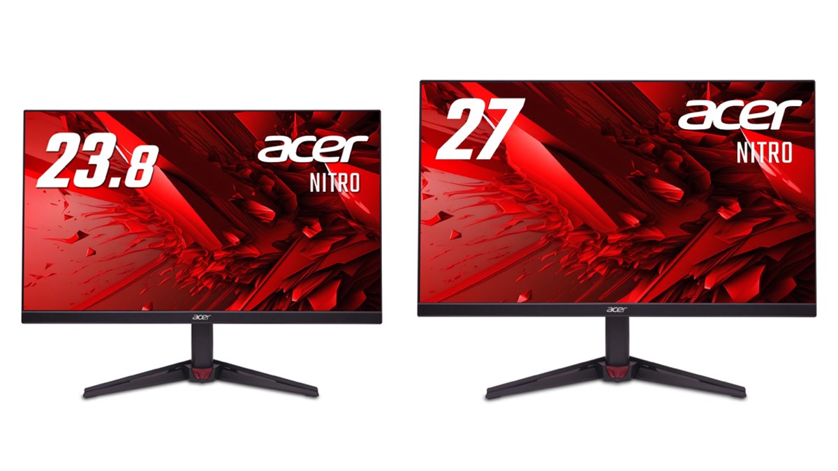 エイサー、フルHD・240Hz駆動に対応した23.8型/27型ゲーミングモニター