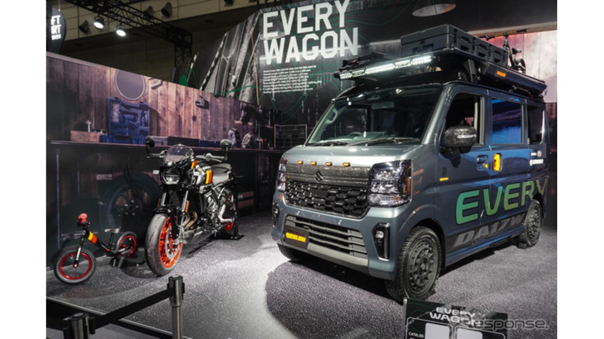 親子”の新型『GSX-8TT』と『エブリイワゴン』がセット展示!? その理由