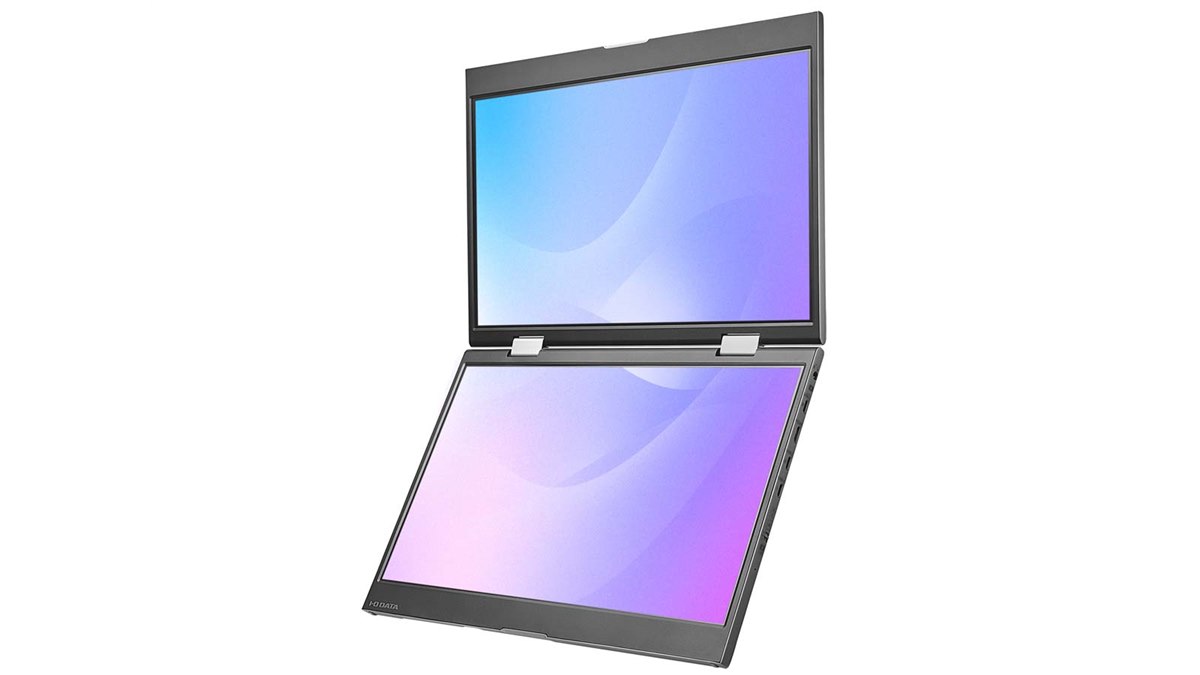 【大特価】デュアルモニター 14インチ IPSモバイルモニターFHD 1080P アイ・オー、2画面表示で作業が捗る14型デュアルモバイルモニター「LCD