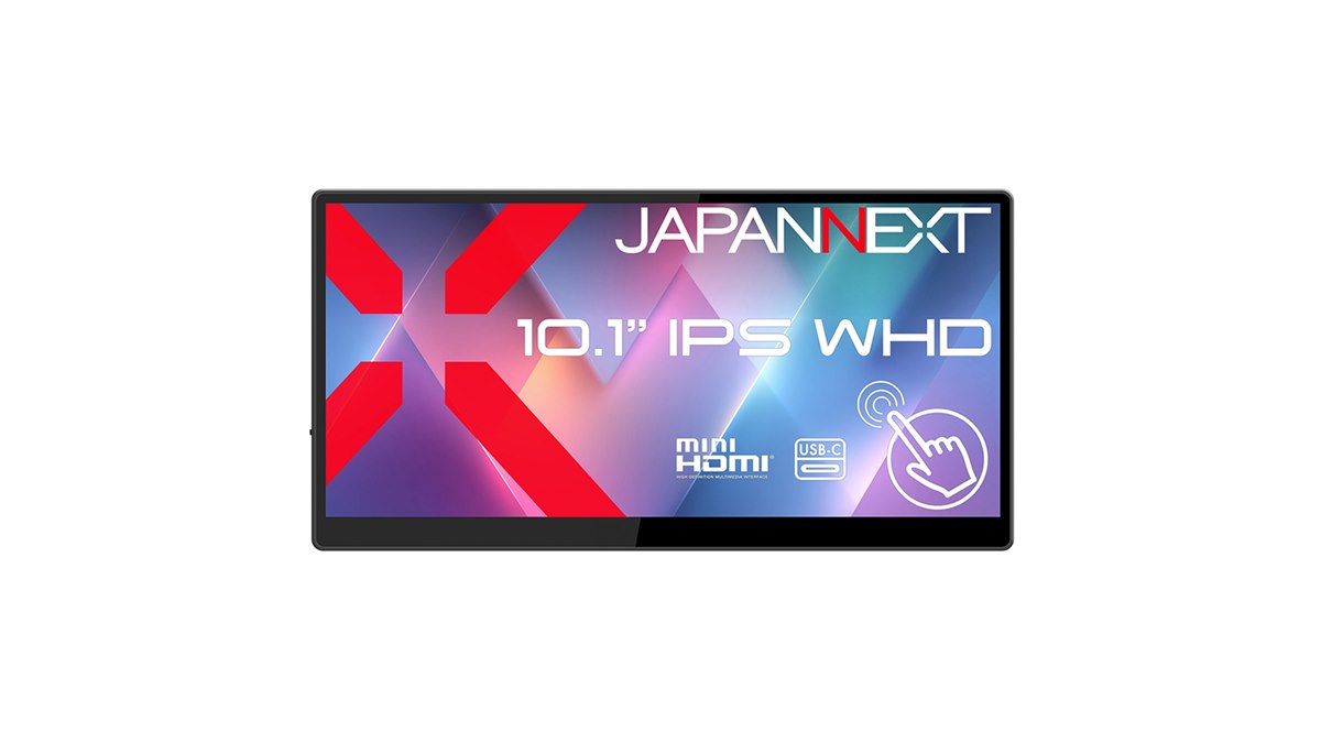 JAPANNEXT、1540×720表示で10点マルチタッチ対応の10.1型モバイル