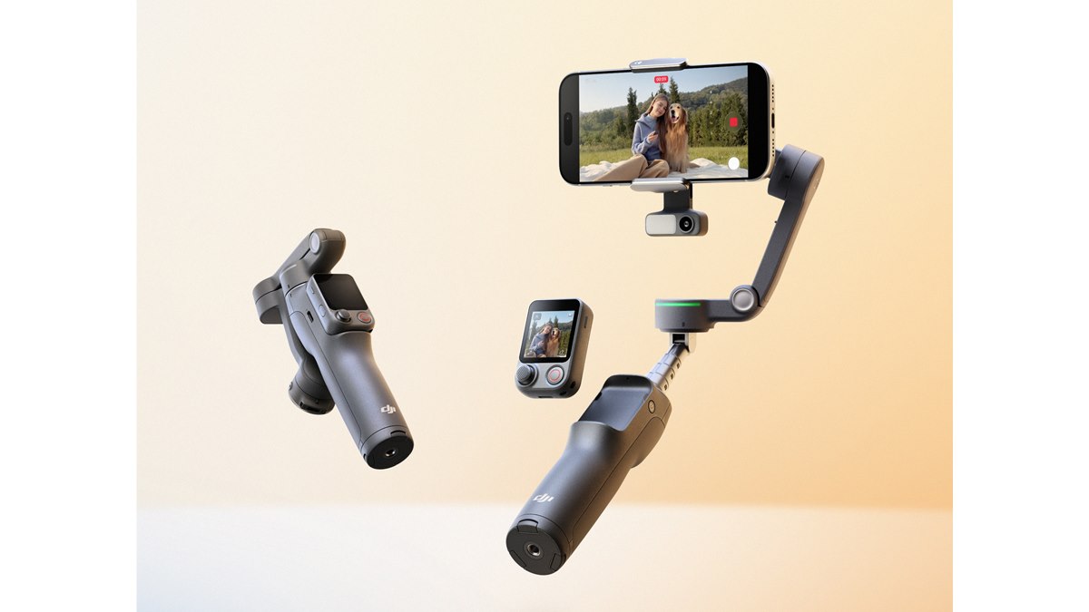 DJI、着脱式画面付きリモコンで遠隔操作も可能な新型スマホジンバル