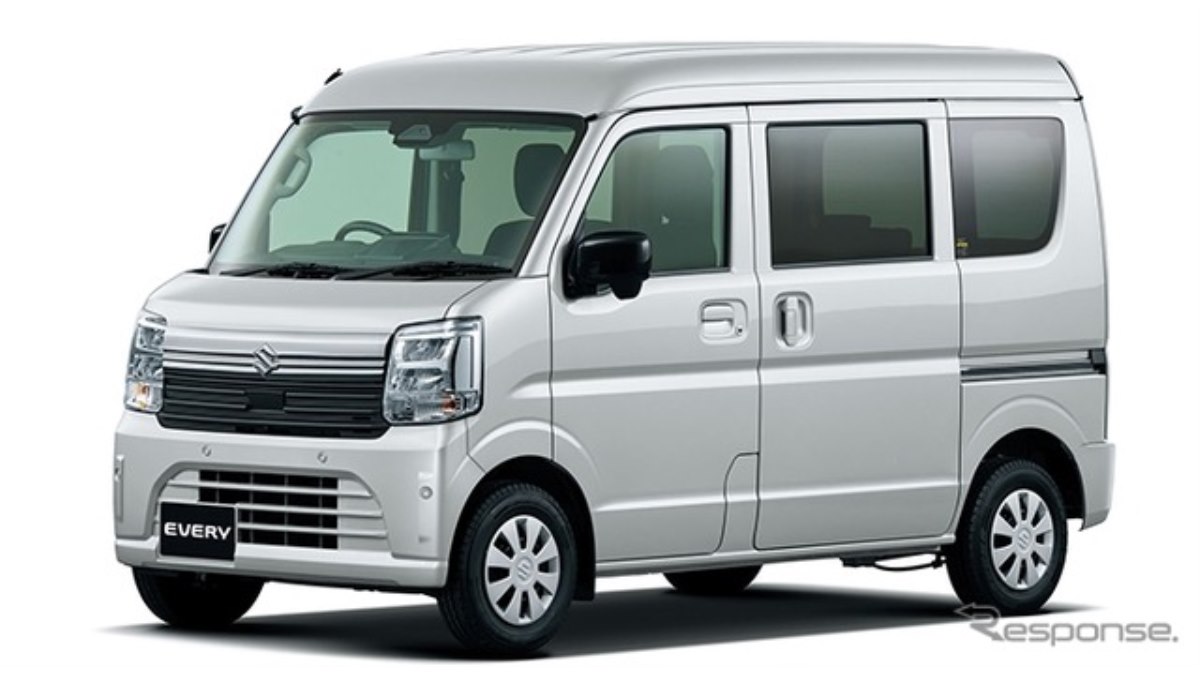 スズキ「エブリイ」「エブリイワゴン」改良新型、フロントデザイン刷新