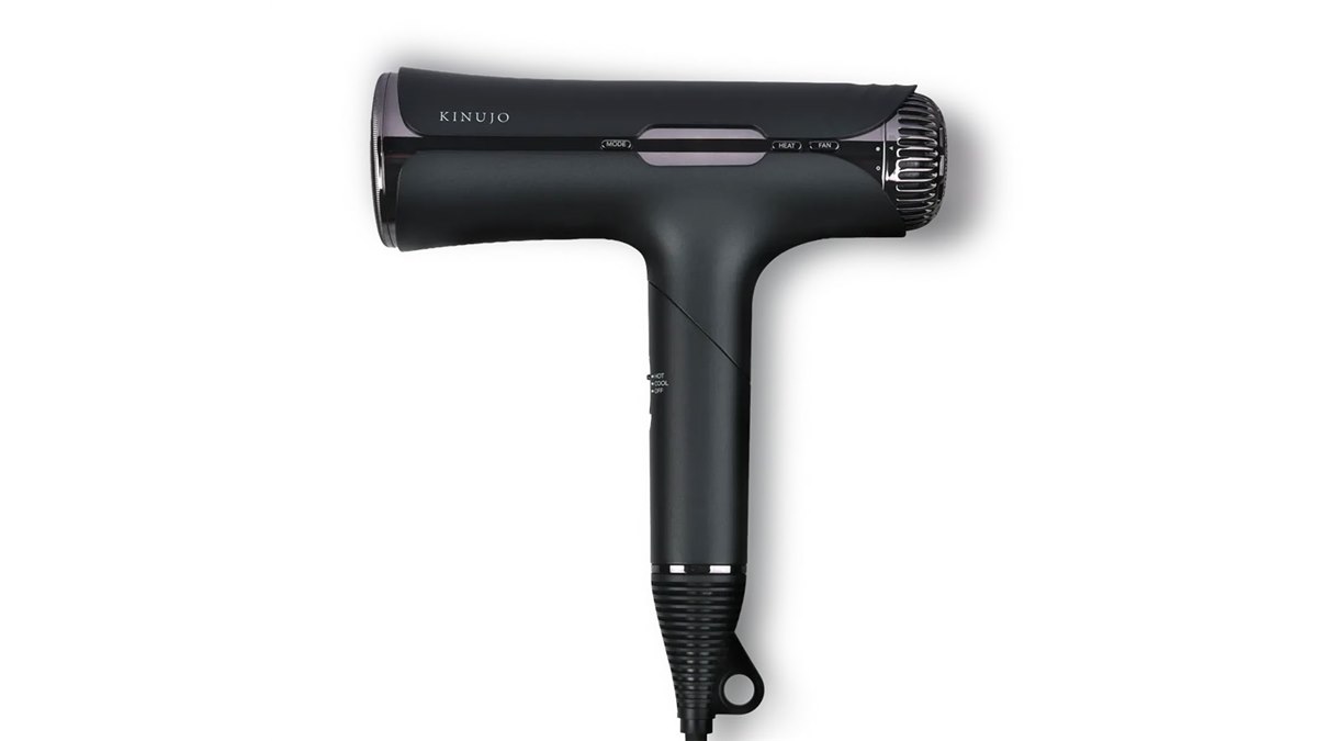 KINUJO ヘアドライヤー KG202 KINUJO、2.7m3/分の大風量や自動温度調節機能を備えたヘアドライヤー