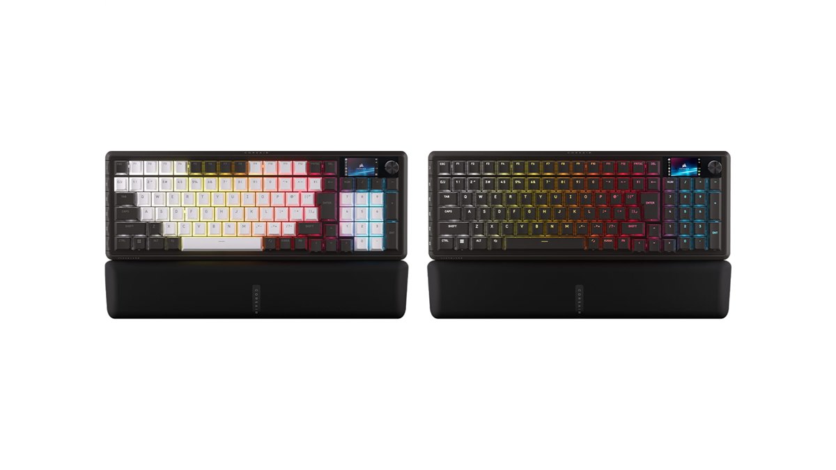 Corsair、1.9型LCDを搭載した96％メカニカルゲーミングキーボード