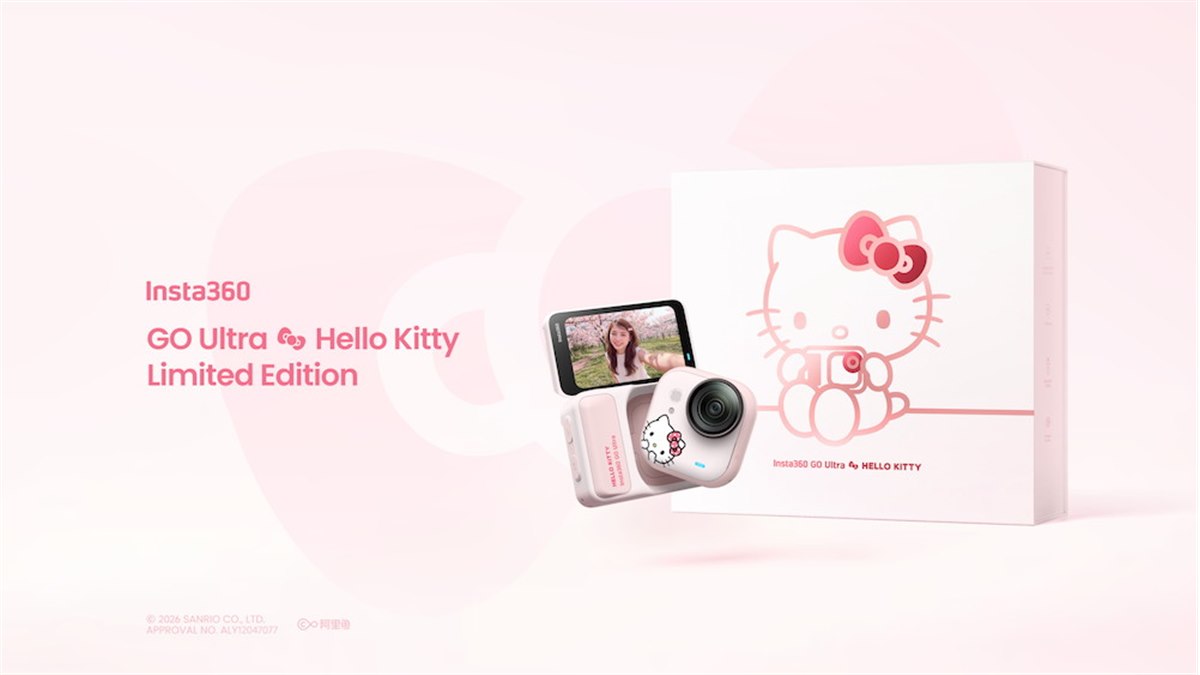Insta360、サンリオとコラボした4Kアクションカメラ「GO Ultra × Hello