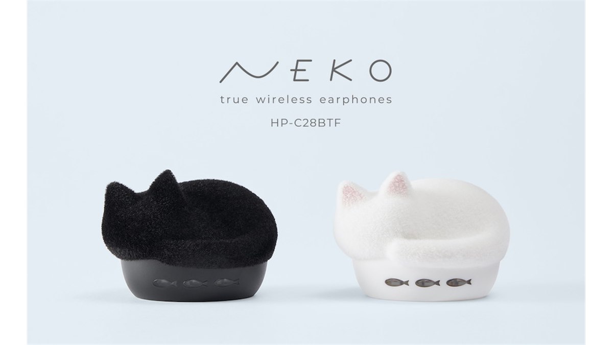 ラディウス、猫モチーフの完全ワイヤレスイヤホン「NEKO true wireless