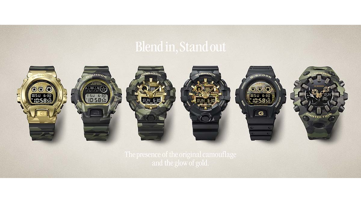 カシオ、カモフラ柄を配した「G-SHOCK」と「BABY-G」の新シリーズ
