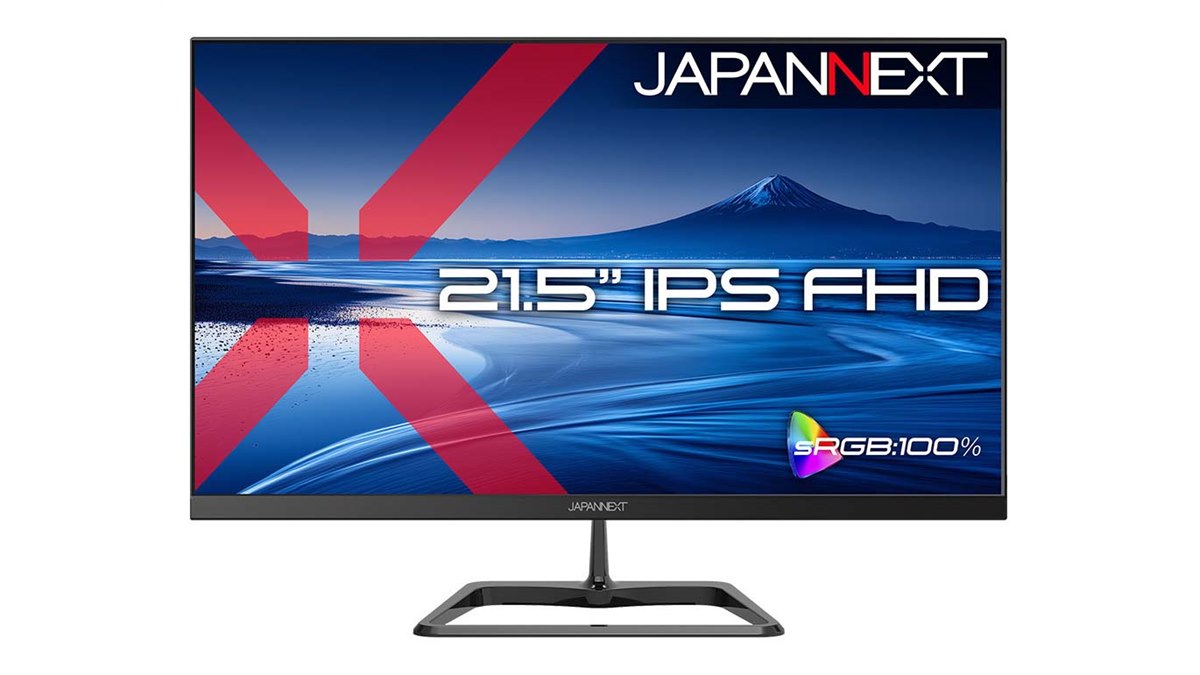 13,980円、100Hz駆動の21.5型フルHD液晶ディスプレイ「JN-IPS215F3