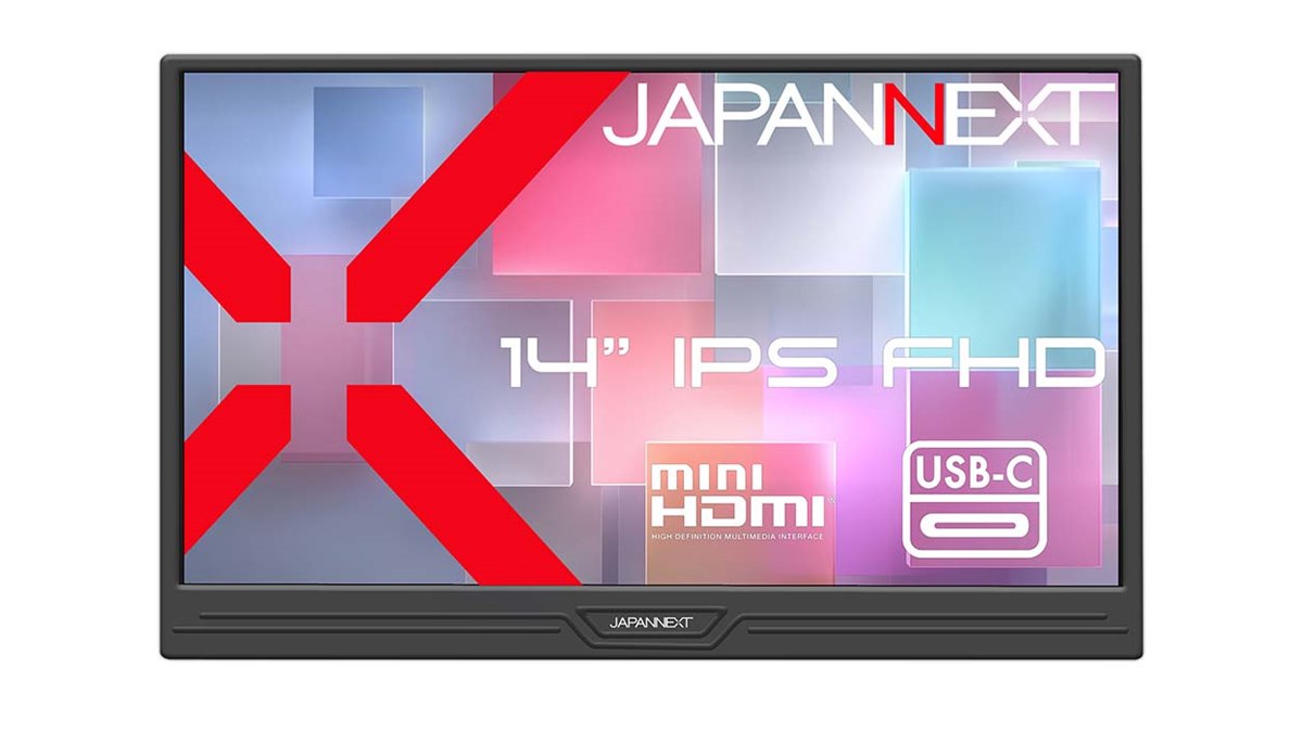 JAPANNEXT、重さ約800gで薄型設計の14型フルHDモバイルモニター「JN-MD