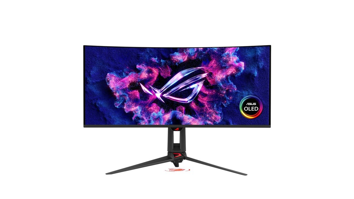 ASUS、世界初RGB OLED採用の34型湾曲ゲーミングモニター「ROG Swift