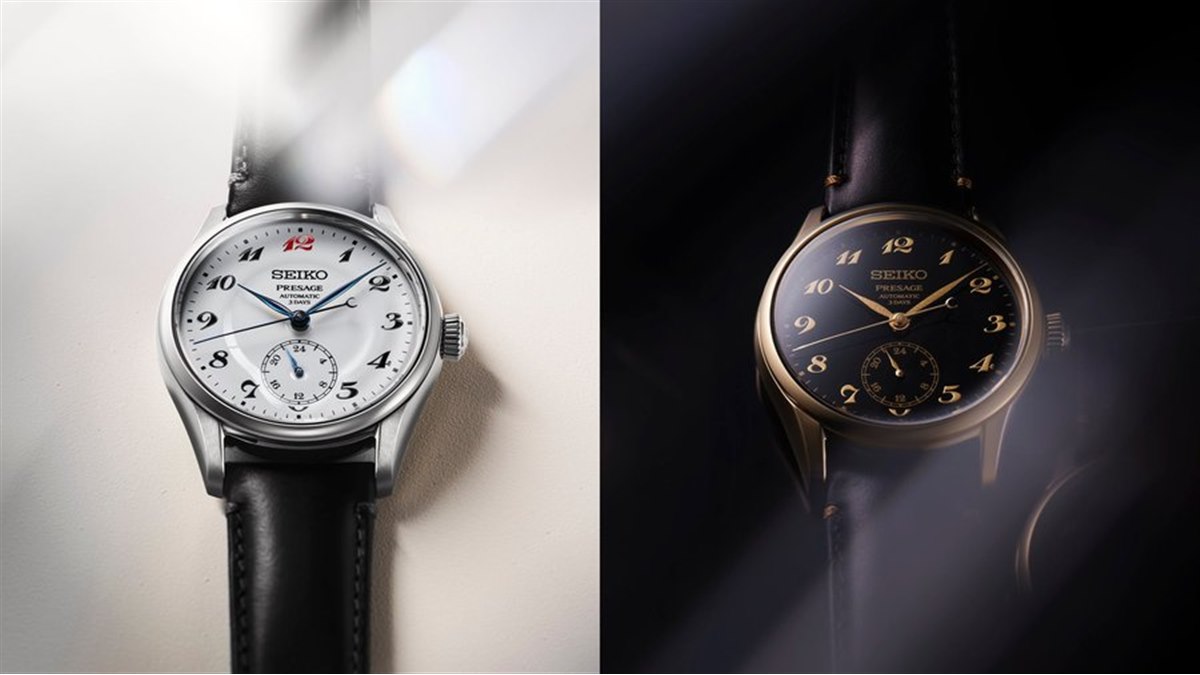 美品　SEIKO プレサージュ 自動巻き時計 琺瑯ダイヤル セイコー、国産初腕時計の意匠を継承した「＜セイコー プレザージュ