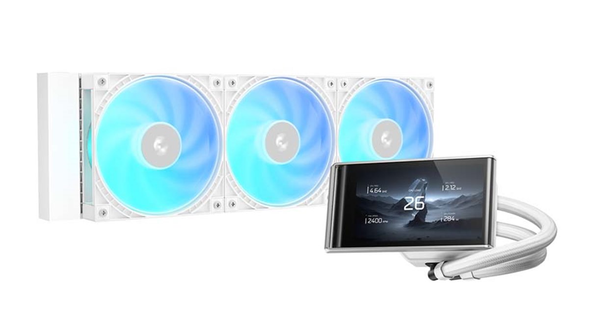 【新品】DeepCool LT360 VISION ARGB 水冷CPUクーラー DeepCool、4.5型液晶を搭載した水冷CPUクーラーのホワイトモデル