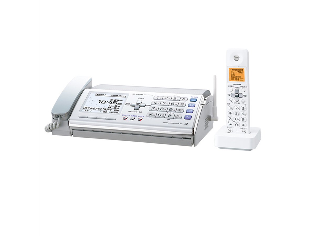 シャープ SHARP UX-D58CW fappy コードレスFAX 子機2台 中古品