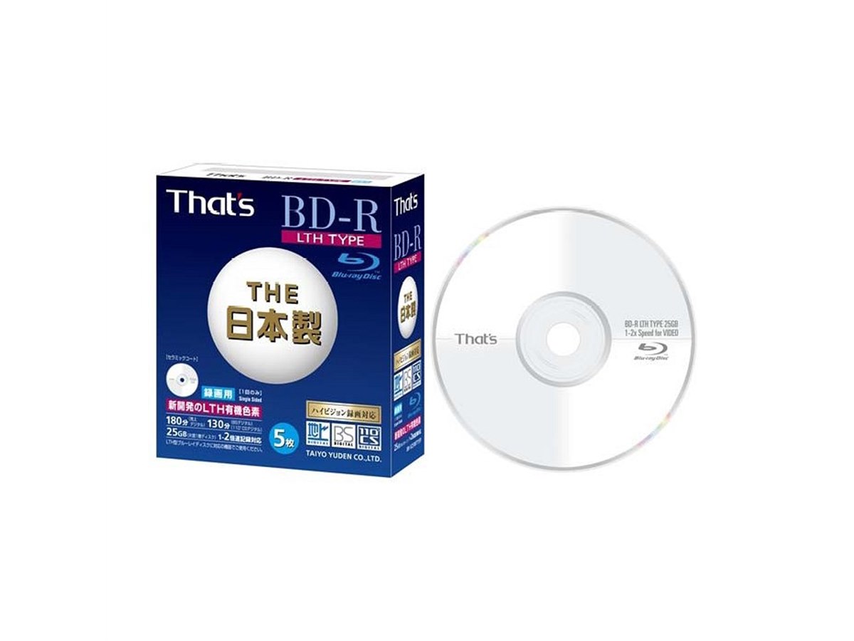 太陽誘電 DVD-R DR-C12STY100BN 日本製 地デジ録画 太陽誘電、LTH TYPEの録画用BD-Rメディア2製品 - 価格.com