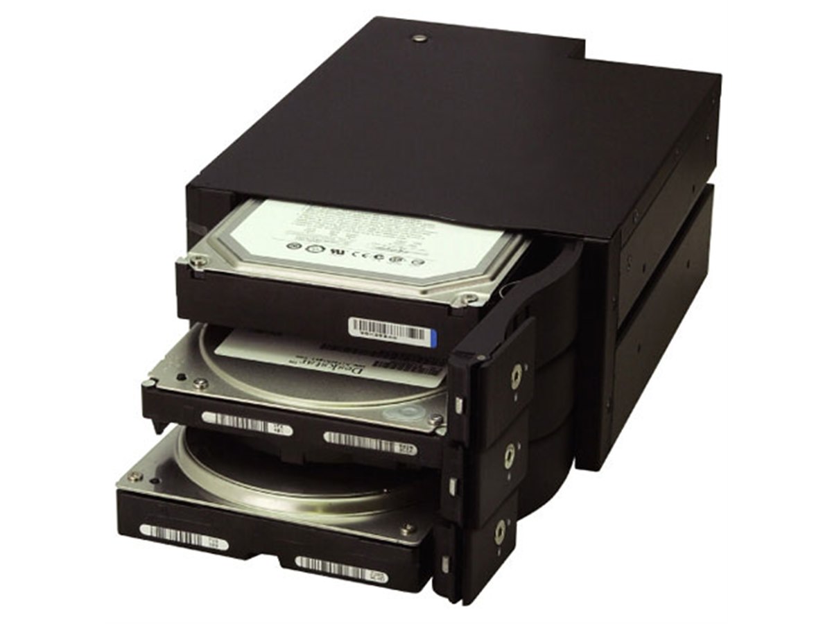センチュリー、SATA&SAS3台収容可能なHDDケース - 価格.com