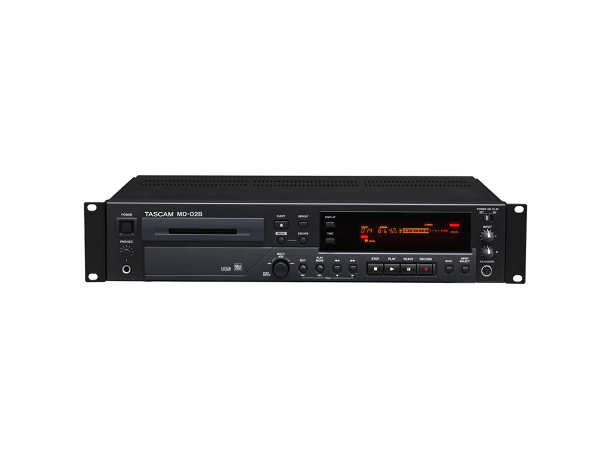 MD録音履歴4時間・TASCAM MD-02 MDLP対応 業務用MDデッキ