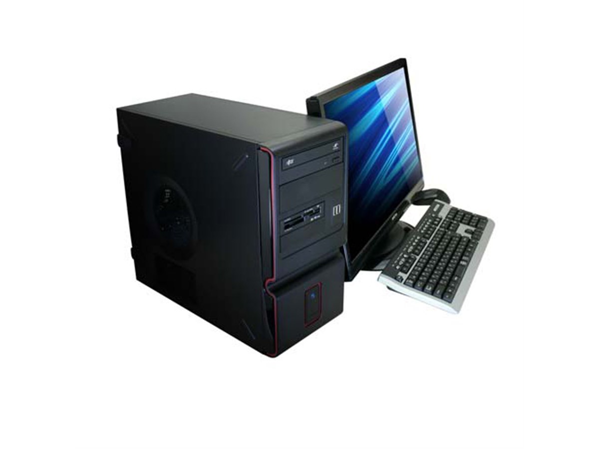パソコン工房デスクトップPC ブラック/レッド 本体 パソコン工房デスクトップPC ブラック/レッド 本体（リサイクル