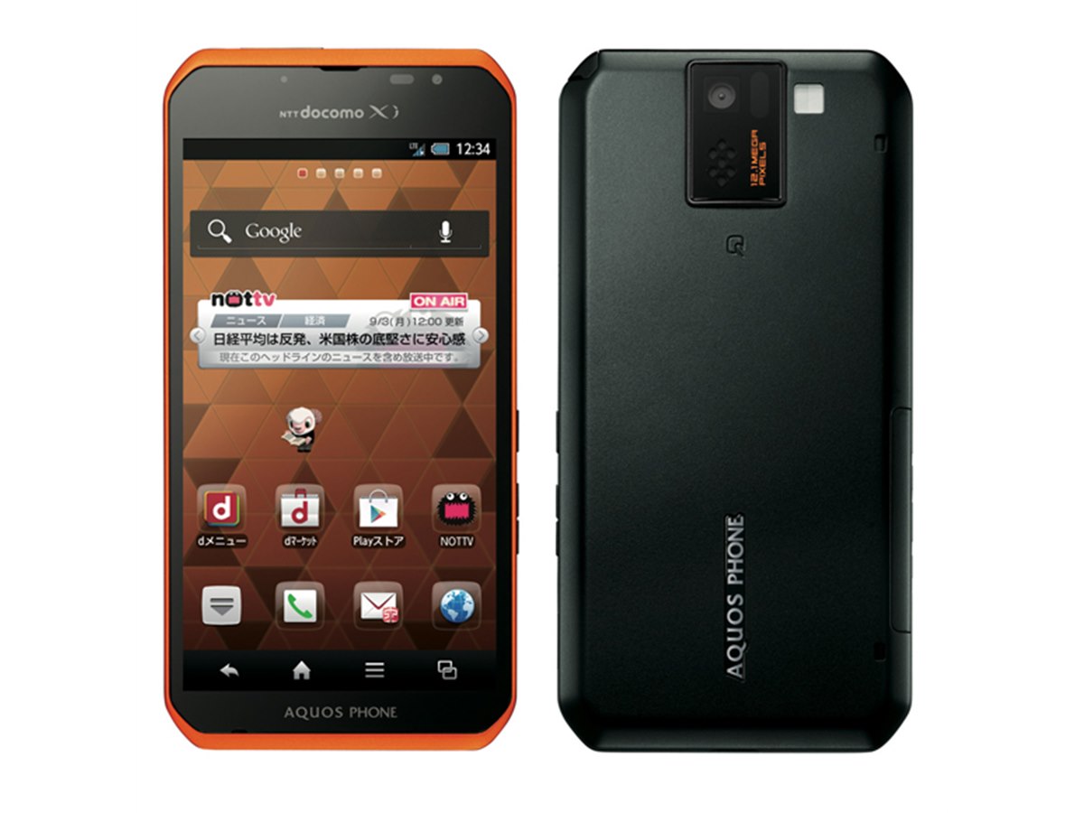 ドコモ、Xi&NOTTV対応「AQUOS PHONE sv SH-10D」の予約を8/24より開始