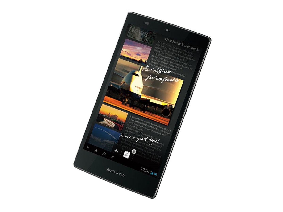 SHARP - 【IGZO画面】AQUOS PAD SHT22 写真で解説する「AQUOS PAD SHT22」：持ちやすく、使いやすく