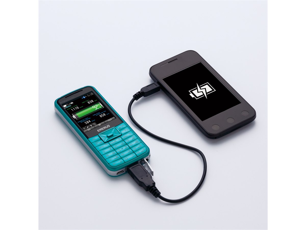 ウィルコム、モバイルバッテリーを搭載したPHS端末「ENERUS」 - 価格.com